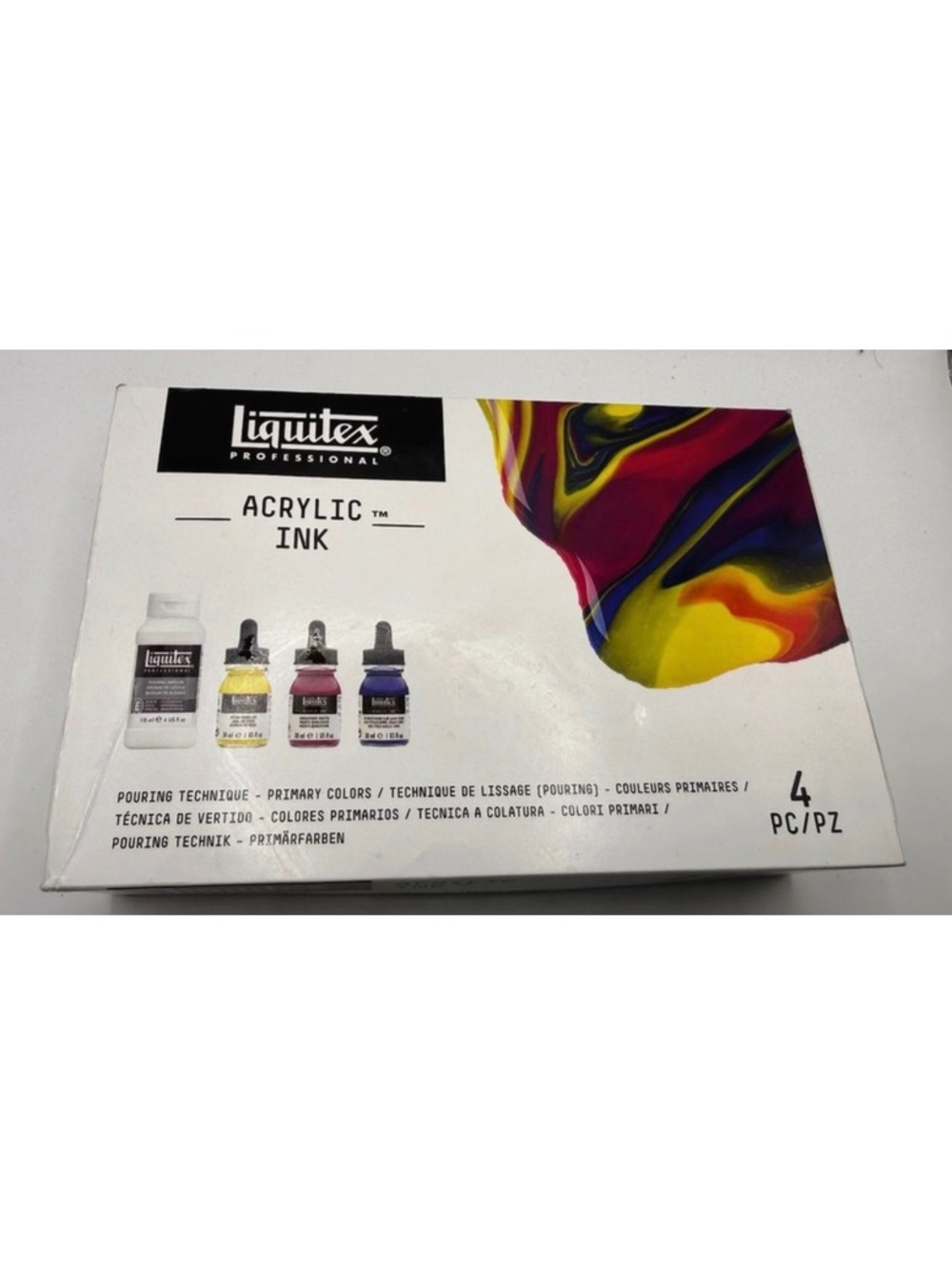 Liquitex Professional Acrylic Ink Pouring Technique Primary Colors 4pc Set